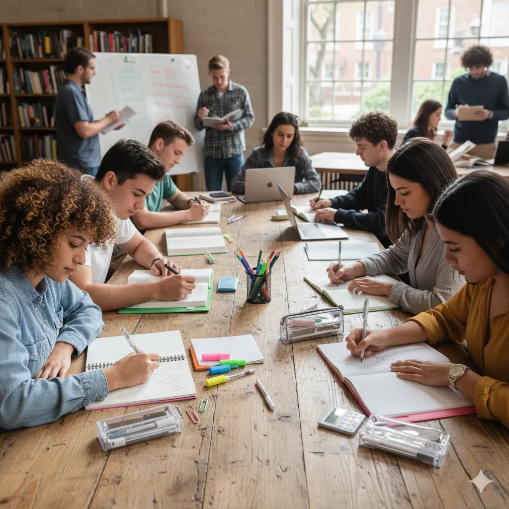 Students using our stationery products
